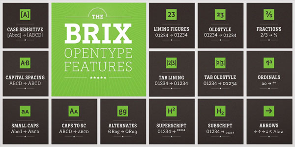Brix Slab - OpenType Features