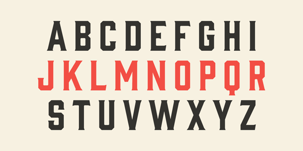 Alphabet - Uppercase vintage letters.