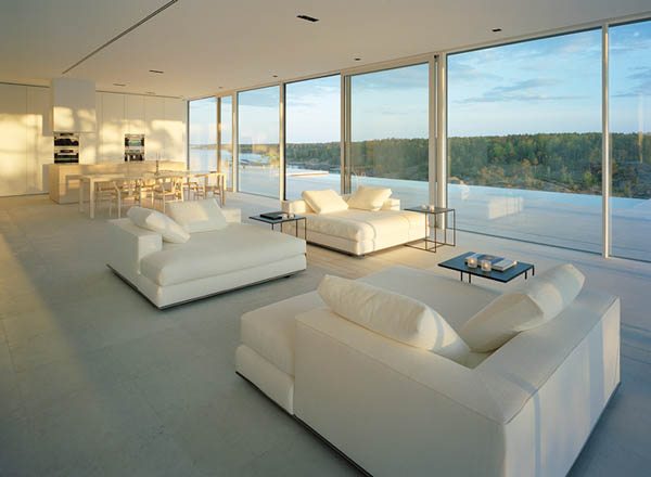 Modern interior of the living room