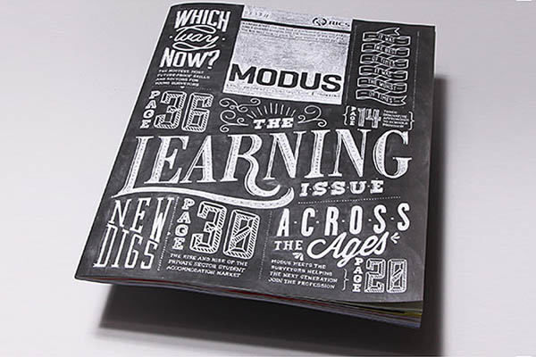 Modus Magazine - Chalk Typography Cover Design by Coming Soon