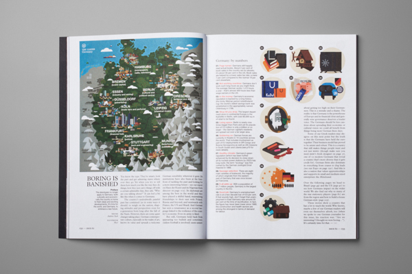 Monocle magazine - Map and Icons of Germany by Studio Hey
