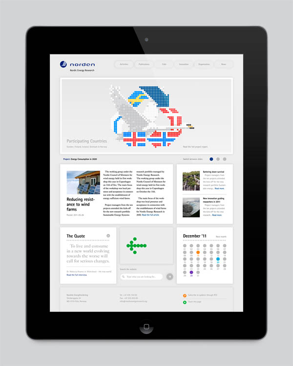 NER - Website Homepage - Web Design by Lundgren + Lindqvist