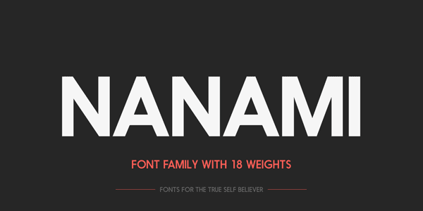 Nanami Font Family with 18 Weights