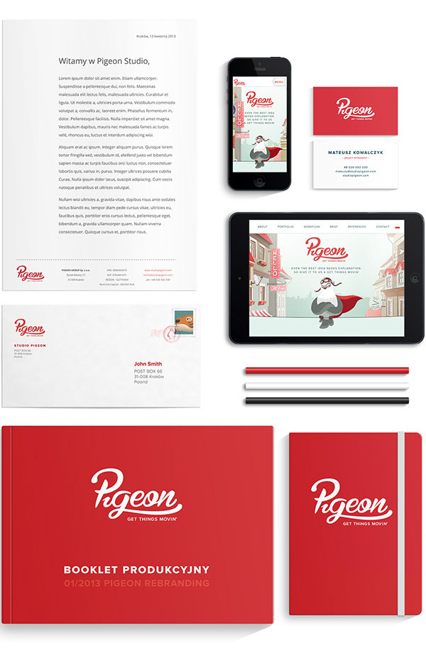 Pigeon Rebranding - Stationery