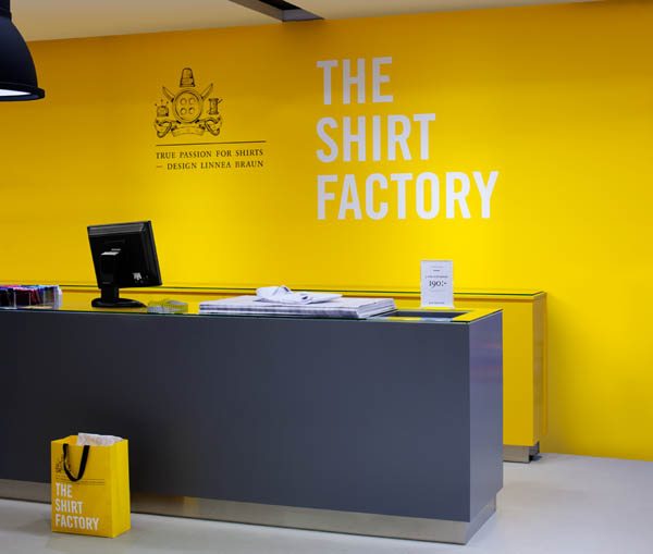 The Shirt Factory - Retail environment - Design by Bold