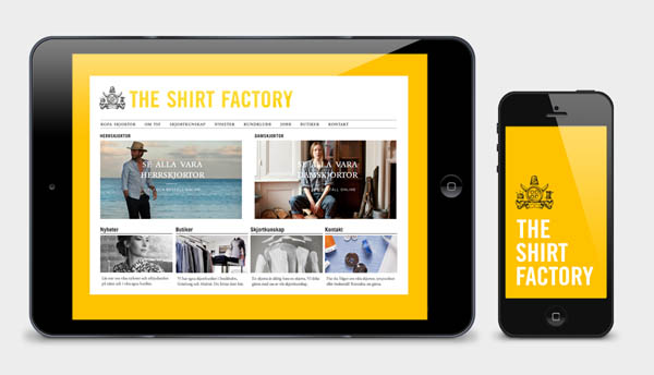 The Shirt Factory - Screen Design by Bold