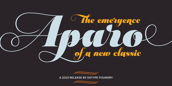 Aparo bold italic font by DSType Foundry