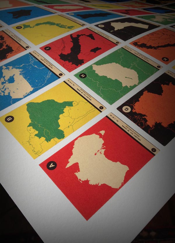 Atlas Maps Countries A to Z Alphabet Print by 67 Inc