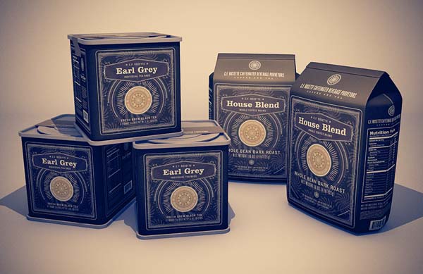 Earl Grey and Coffee House Blend Packaging Design by Alex Varanese