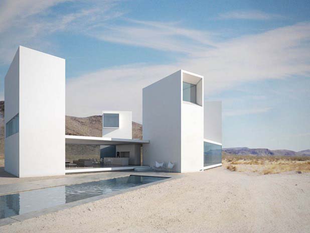 Four Eyes House in Coachella Valley, California by Edward Ogosta Architecture