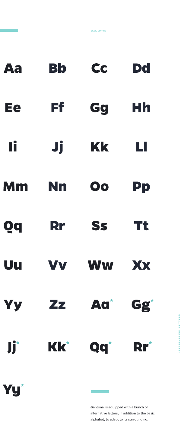 Gentona - Basic Glyphs