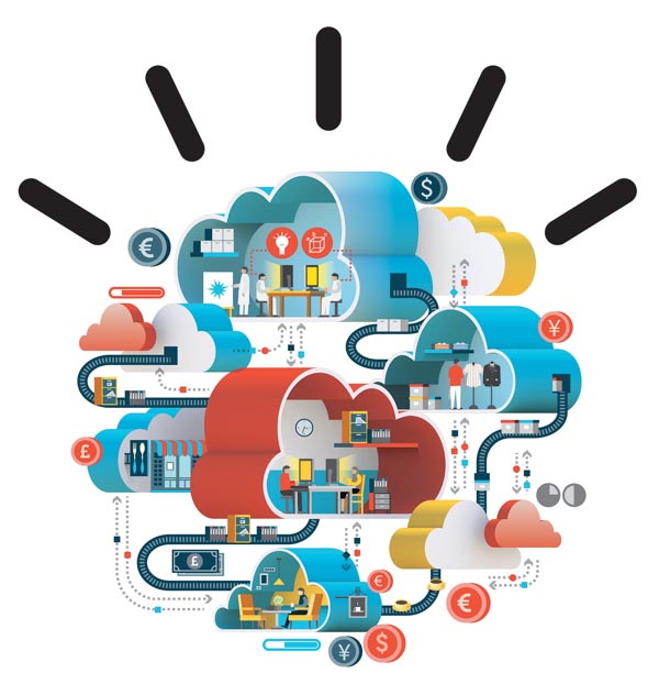 IBM ad illustration by Jing Zhang