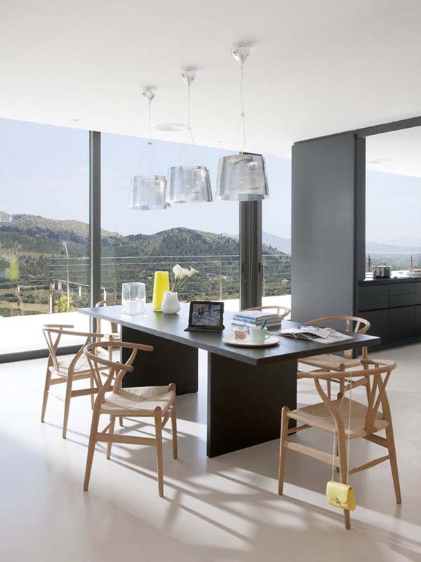 Dining Room of the Casa 115 in Mallorca, Spain by Architect Miquel Lacomba