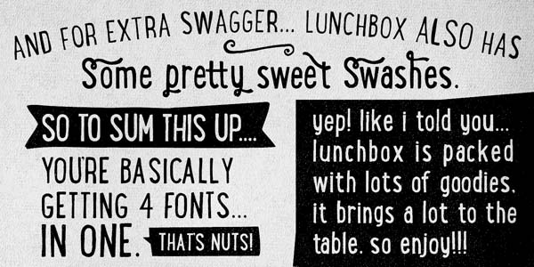 Lunchbox - hand drawn fonts by Kimmy Design