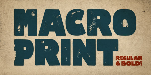 Macro Print display font by Jagjagvi