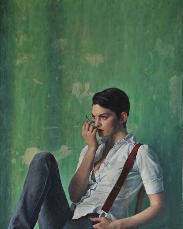 Magda Green - Painting by Alex Russell Flint