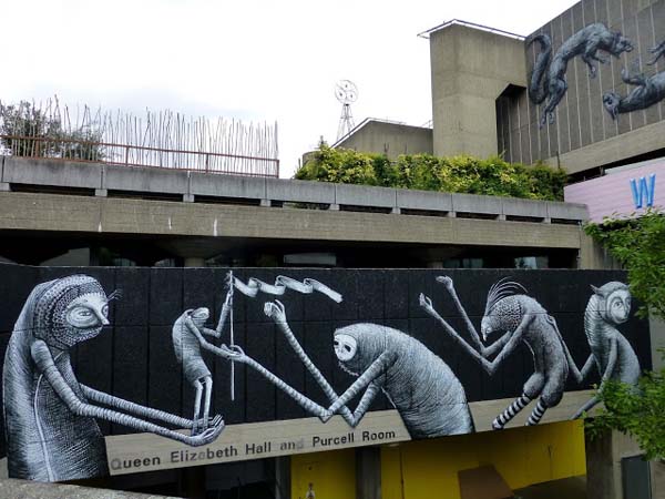 Phlegm Street Art Painting - Southbank centre, London