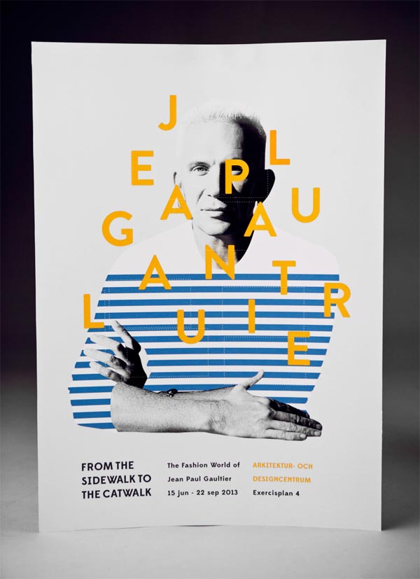 Poster Design by Amanda Berglund for a Jean Paul Gaultier Exhibition