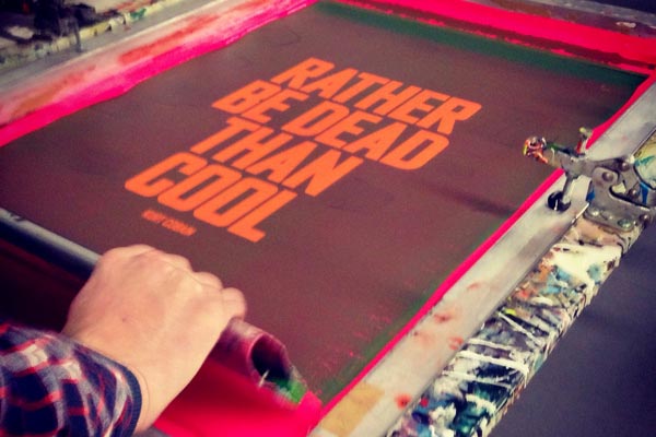 screen printing of the limited edition poster