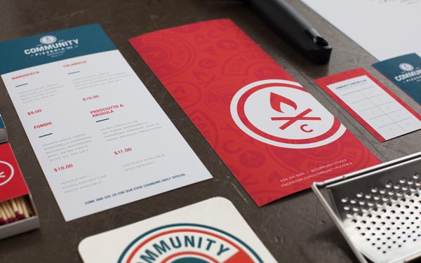 Community Pizzeria - Printed Collateral by Foundry Co.