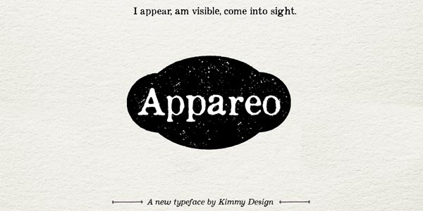 Appareo worn typeface by Kimmy Design