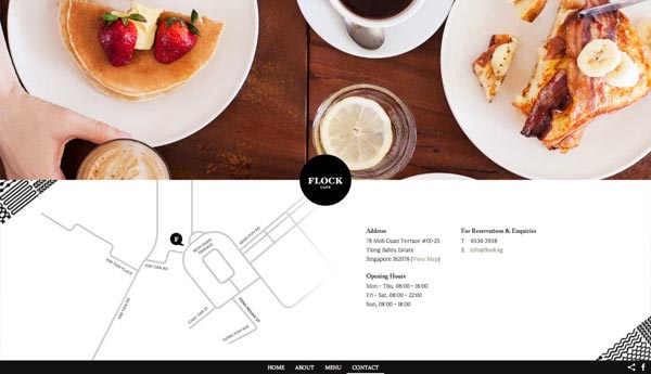 Flock Café - Web Design by Kilo Studio