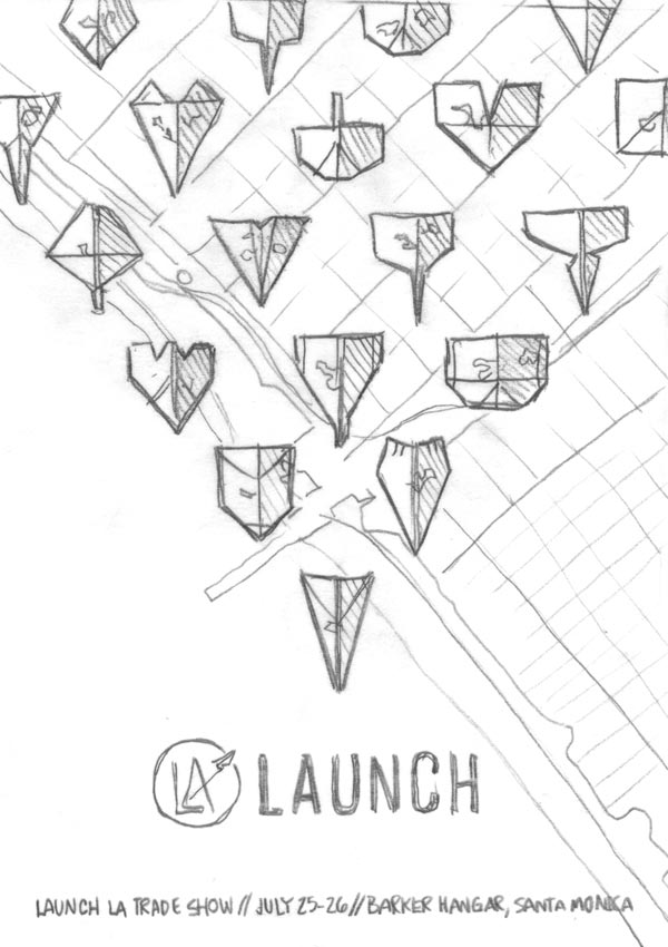 Launch LA Event Poster Scribble by DKNG Studio