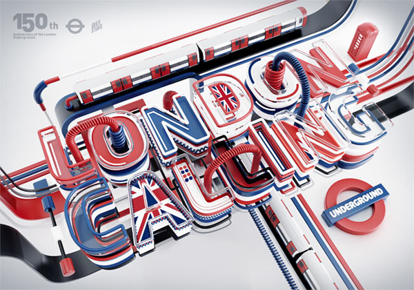 London Calling - 3D Lettering by Peter Tarka