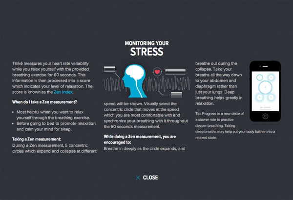 TINKÉ - Monitoring Stress Infographic by Kilo Studio