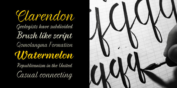 Braxton - calligraphic typeface by Fontfabric