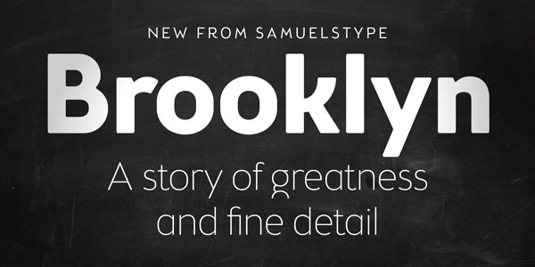 Brooklyn Samuels sans-serif font family by Samuelstype