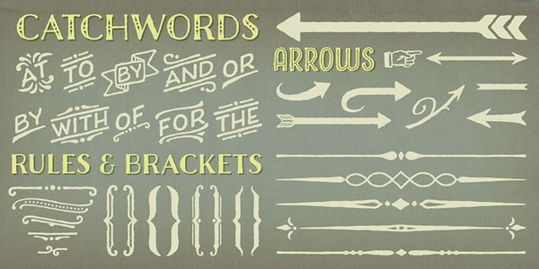 Charcuterie - catchwords and arrows