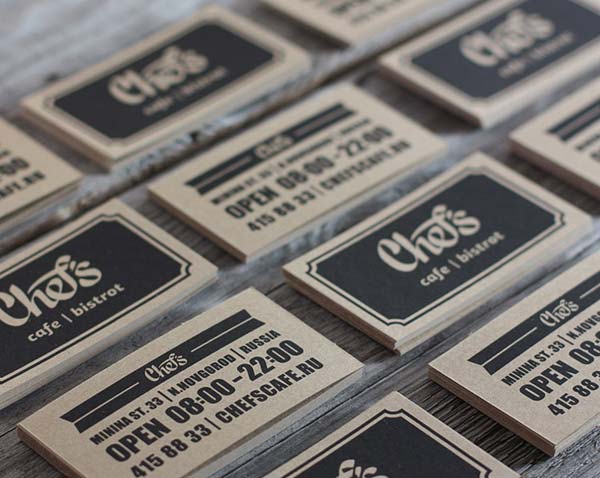 Chef's Cafe - Business Cards by Fox in Sox Design Studio
