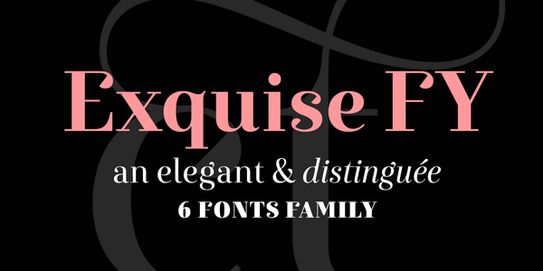 Exquise FY font family by Fontyou