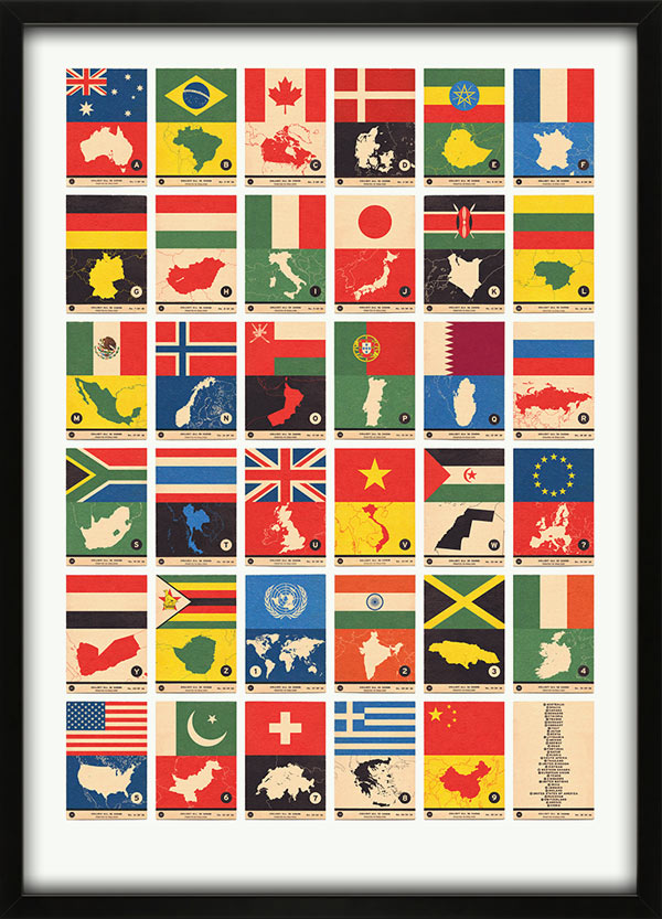Flag Atlas A to Z Print by 67 Inc