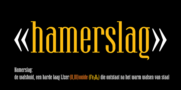 Hamerslag - condensed serif type family by Paweł Burgiel