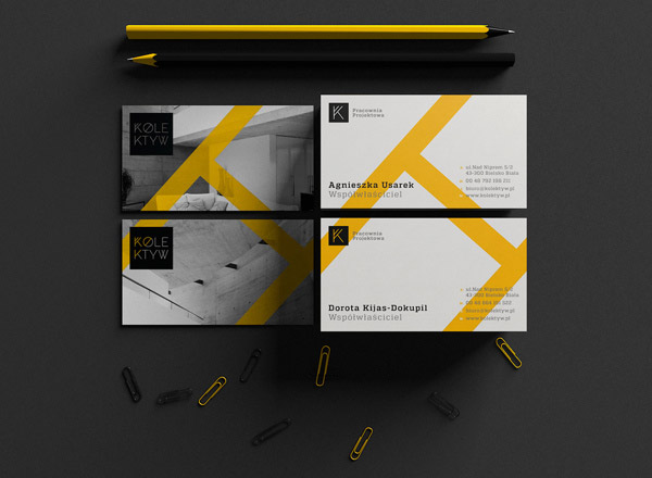 Kolektyw architectural studio - Business Cards by Wojciech Zalot and Gosia Zalot
