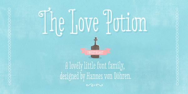 Love Potion - Hand Drawn Serif Font Family by HVD Fonts