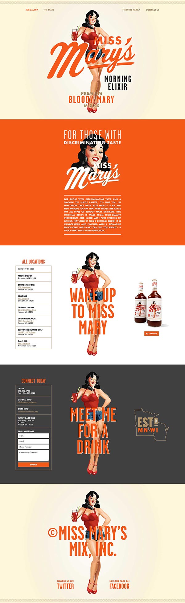 Miss Mary's Morning Elixir - Web Design by Brandon Van Liere