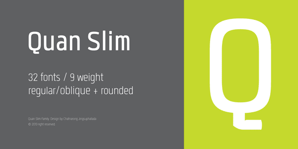 Quan Slim Font Family by Typesketchbook