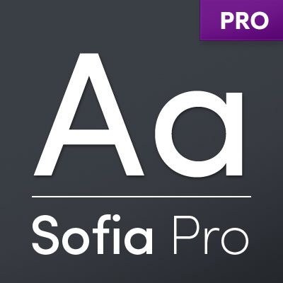 Sofia Pro Font Family Styles