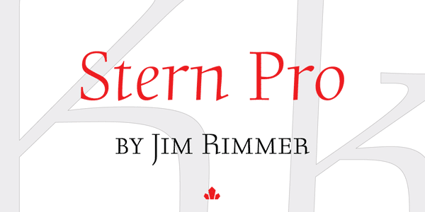 Stern Pro - Font Design by Jim Rimmer