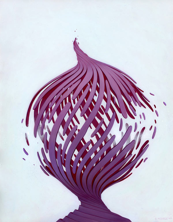 Vessel - acrylic on paper artwork by Brendan Monroe