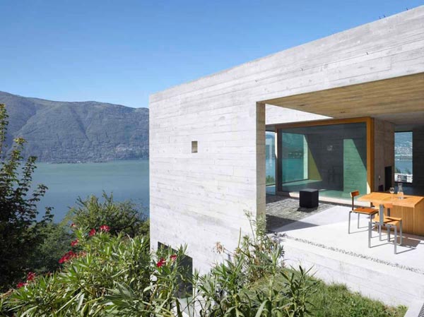 View of the Concrete House in Switzerland by Wespi de Meuron Romeo Architetti