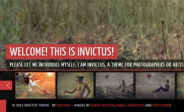 Invictus - Photographer Portfolio Theme