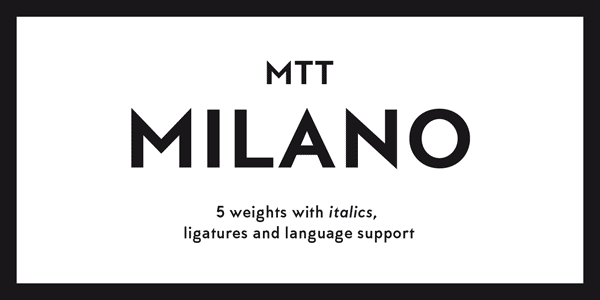 MTT Milano Font Family