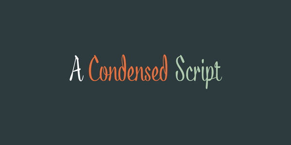 Acid Condensed Script Typeface by Typomancer