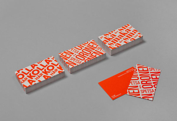 Business Cards for a Self Promotional Campaign by Freja Hedvall