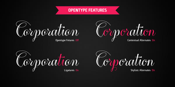 Delicatta - OpenType Features