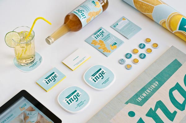 Inge Ginger Syrup Corporate Identity and Packaging Design by Zeichen & Wunder